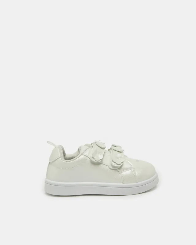 Infant Girls White Floral Strap Sneaker sold by Redtag