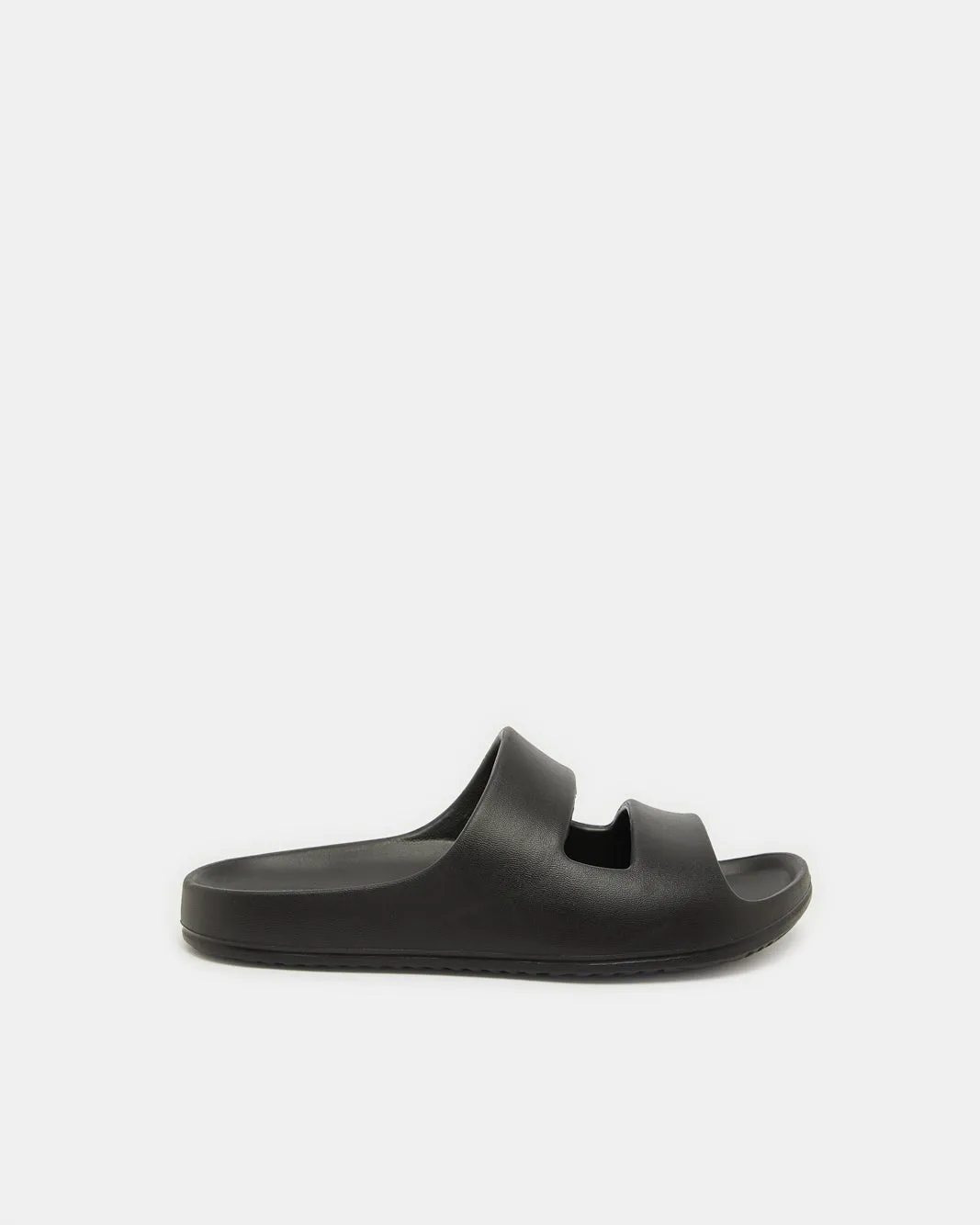 Men Black Molded Slide sold by Redtag
