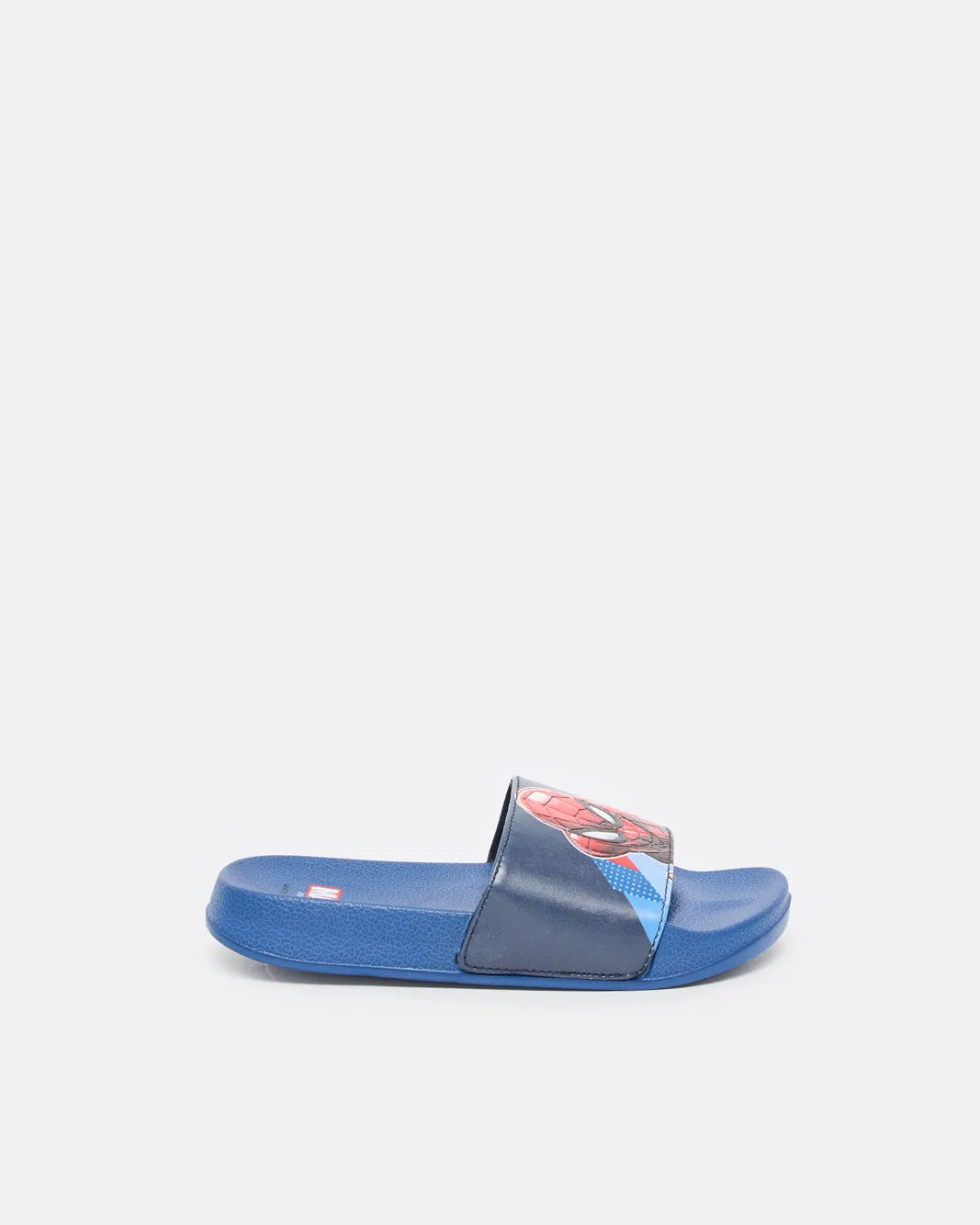 Boys Navy Spiderman Character Slide sold by Redtag