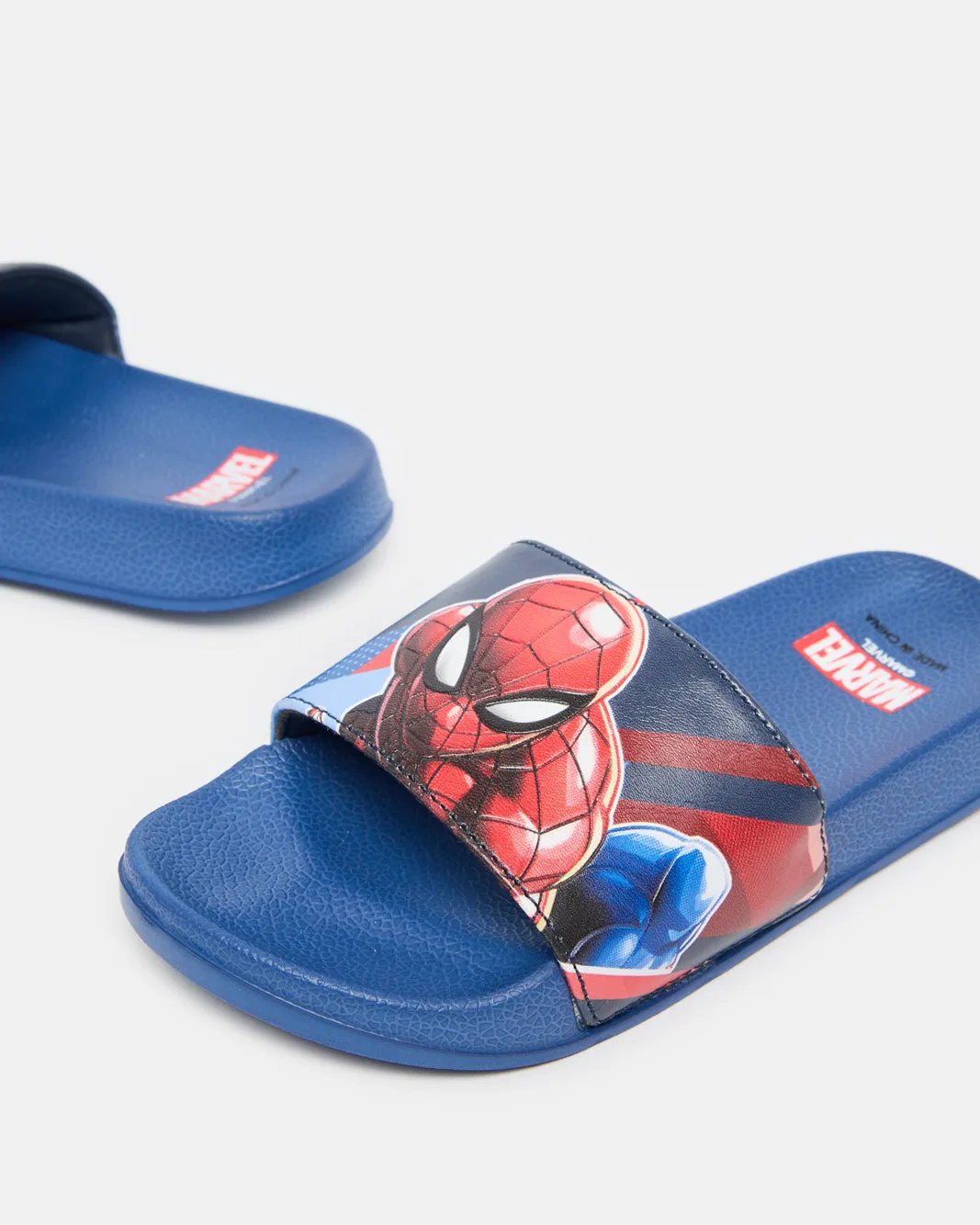 Boys Navy Spiderman Character Slide sold by Redtag product image thumbnail 3