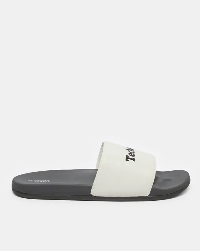 Men White Plain Comfort Slide sold by Redtag