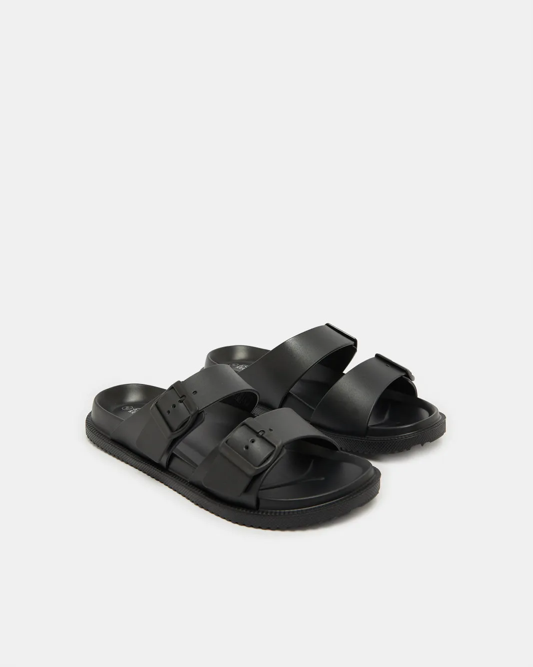 Men Black Comfort Buckle Slide sold by Redtag product image thumbnail 2