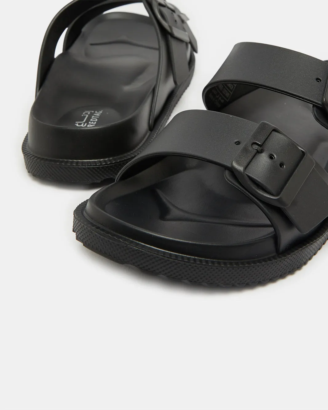 Men Black Comfort Buckle Slide sold by Redtag product image thumbnail 4