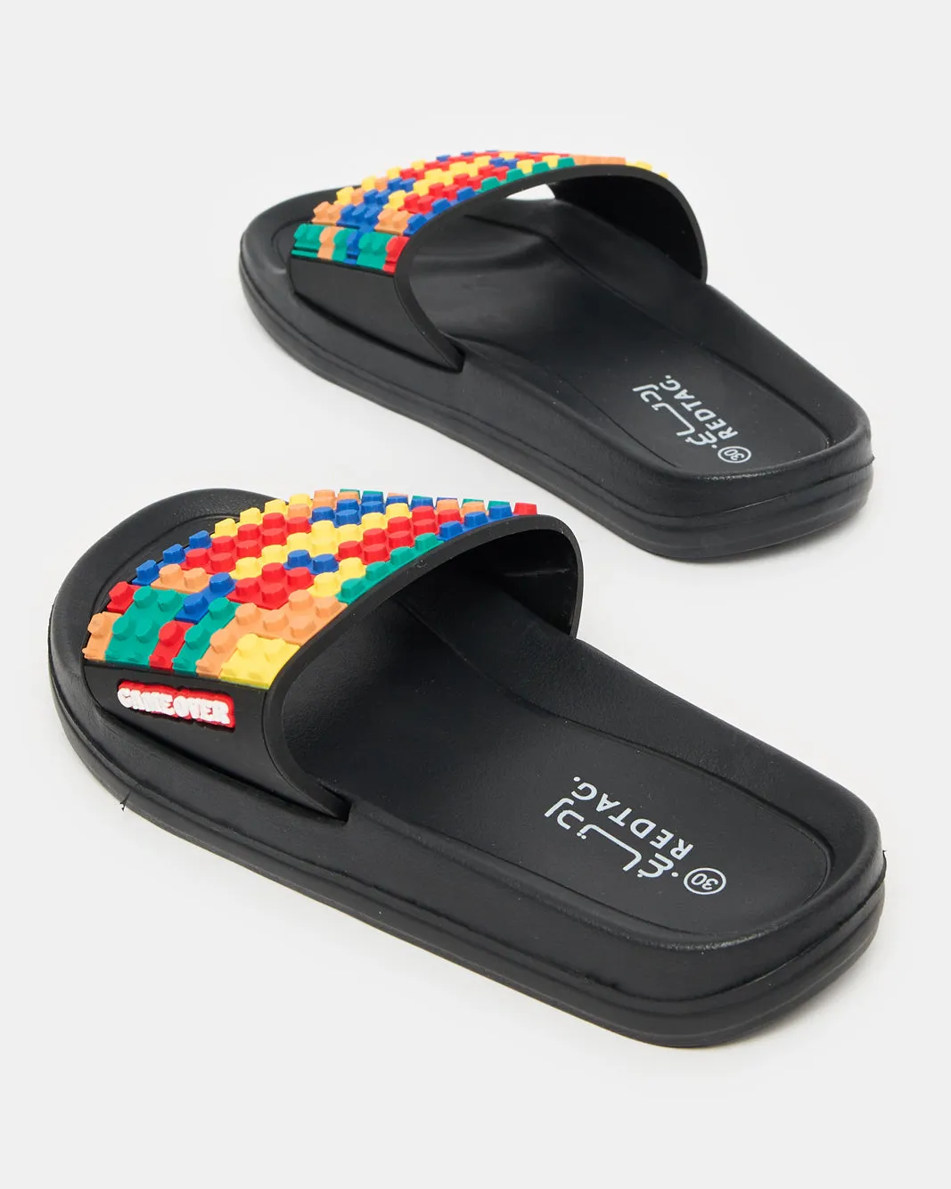 Boys Black Bricks Slide sold by Redtag product image thumbnail 4