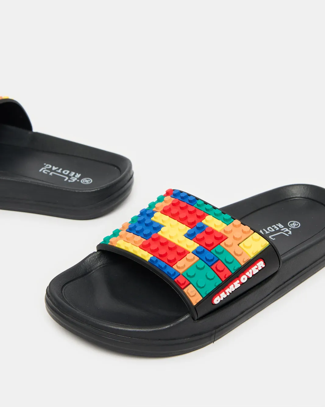 Boys Black Bricks Slide sold by Redtag product image thumbnail 3