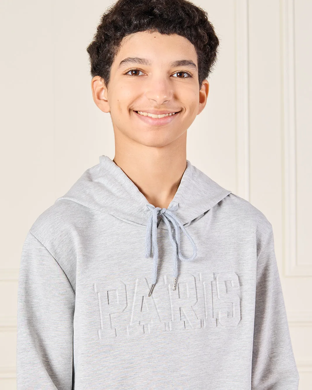 Senior Boys Grey Hooded Sweatshirt sold by Redtag product image thumbnail 4