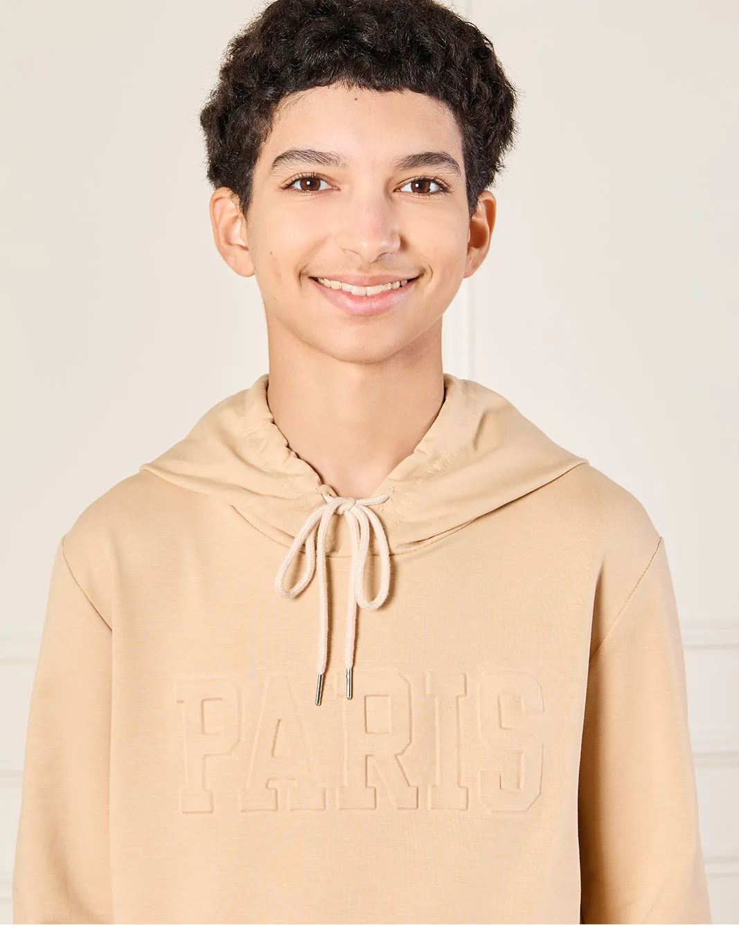 Senior Boys Beige Hooded Sweatshirt sold by Redtag product image thumbnail 4