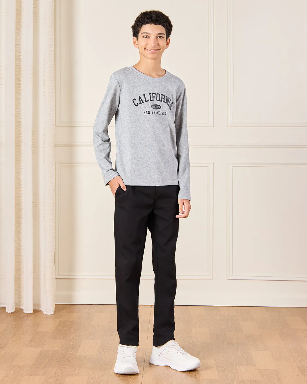 Senior Boys Grey Printed T-Shirt sold by Redtag product image thumbnail 2