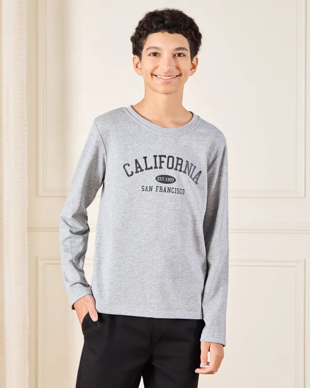 Senior Boys Grey Printed T-Shirt sold by Redtag