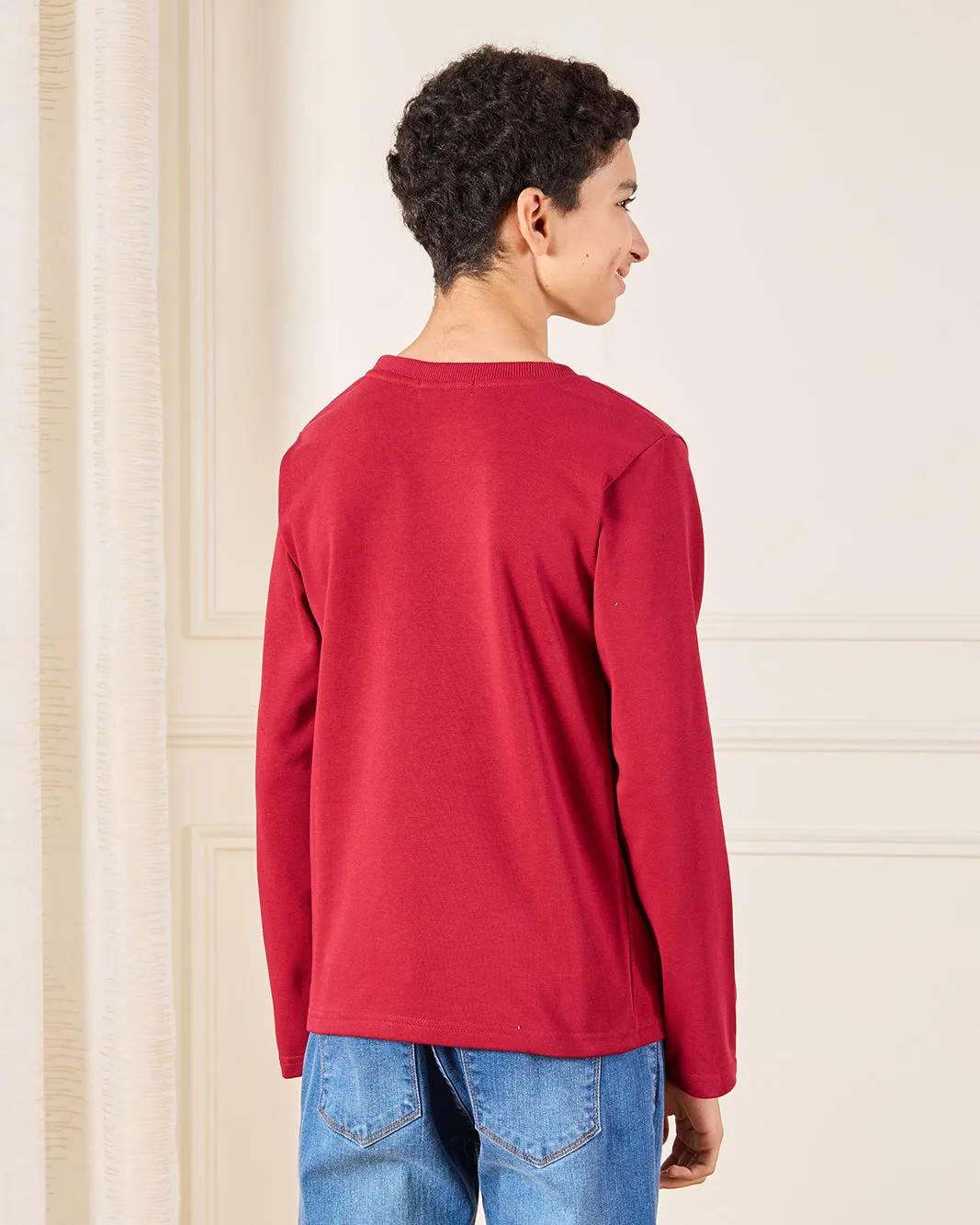 Senior Boys Red Printed T-Shirt sold by Redtag product image thumbnail 3