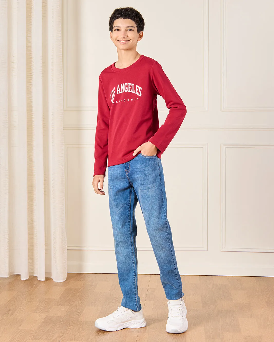 Senior Boys Red Printed T-Shirt sold by Redtag product image thumbnail 2