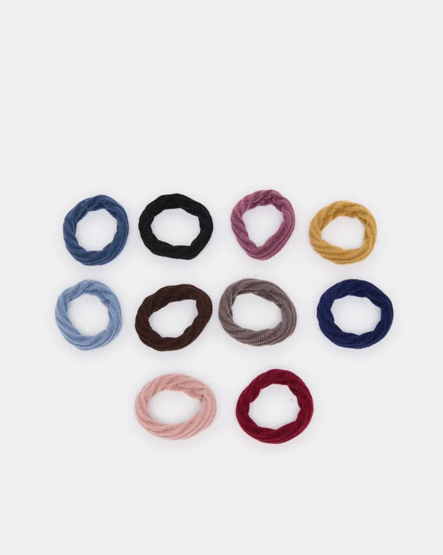 Women Assorted Scrunchy Solid (Pack of 10) sold by Redtag