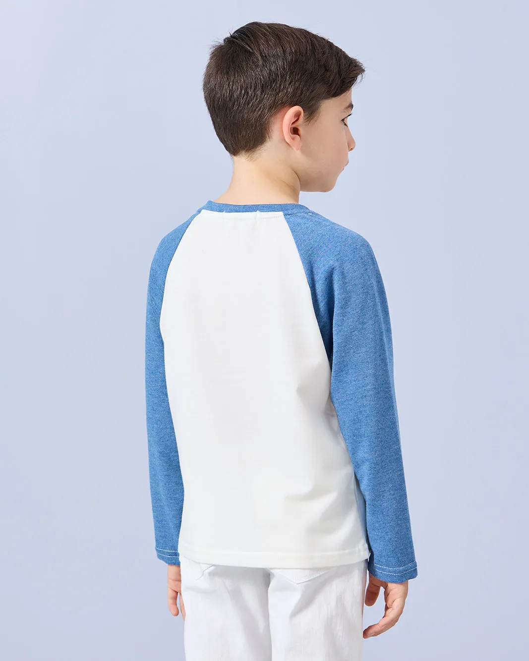 Boys Blue Reglan T-Shirt sold by Redtag product image thumbnail 3