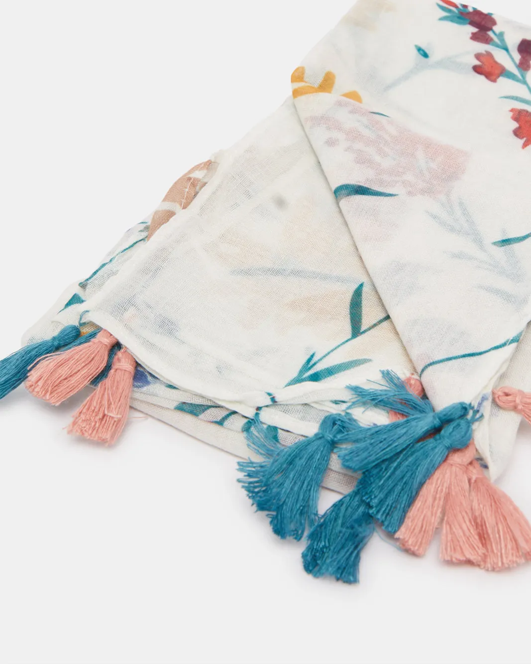 Girls White Printed Scarf sold by Redtag product image thumbnail 3