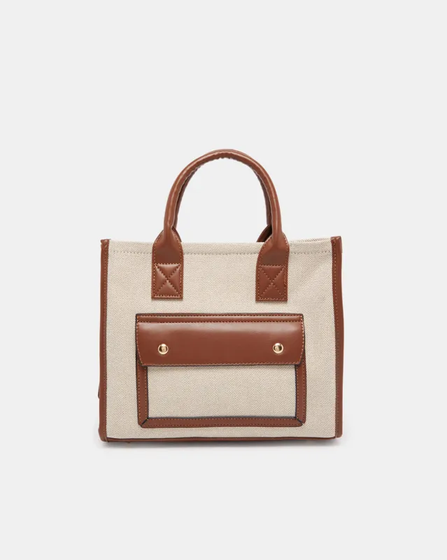 Women Beige Embellished Tote Bag sold by Redtag