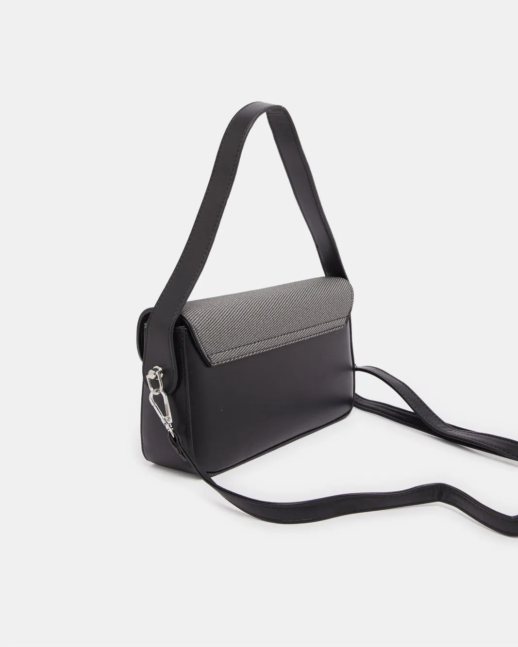 Women Black Textured Messenger Bag sold by Redtag product image thumbnail 2