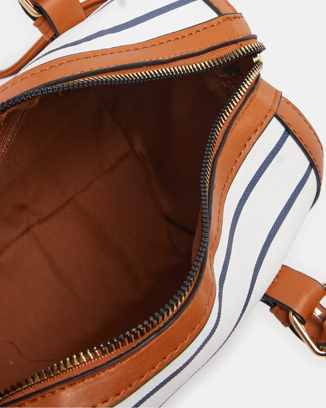 Women White Striped Bollin Bag sold by Redtag product image thumbnail 4