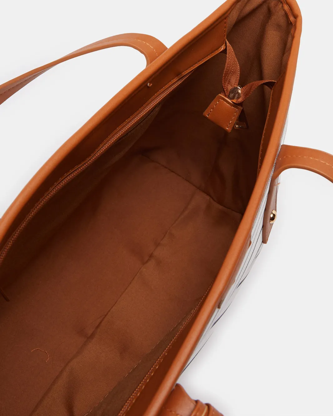 Women White Striped Tote Bag sold by Redtag product image thumbnail 4