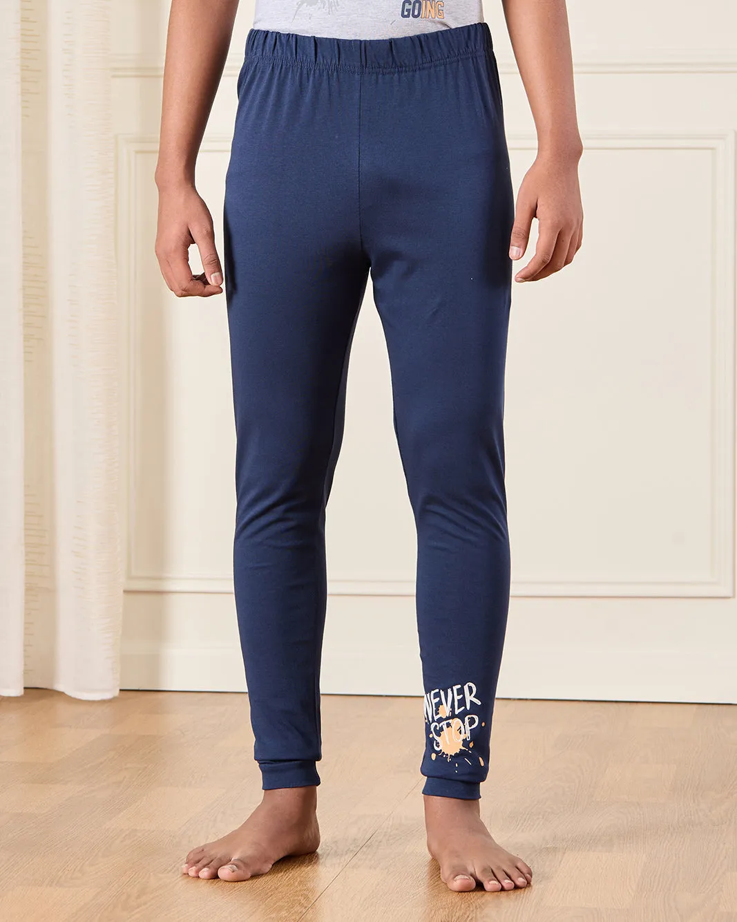 Senior Boys Grey And Blue Printed Pyjama Set (2 Piece) sold by Redtag product image thumbnail 3