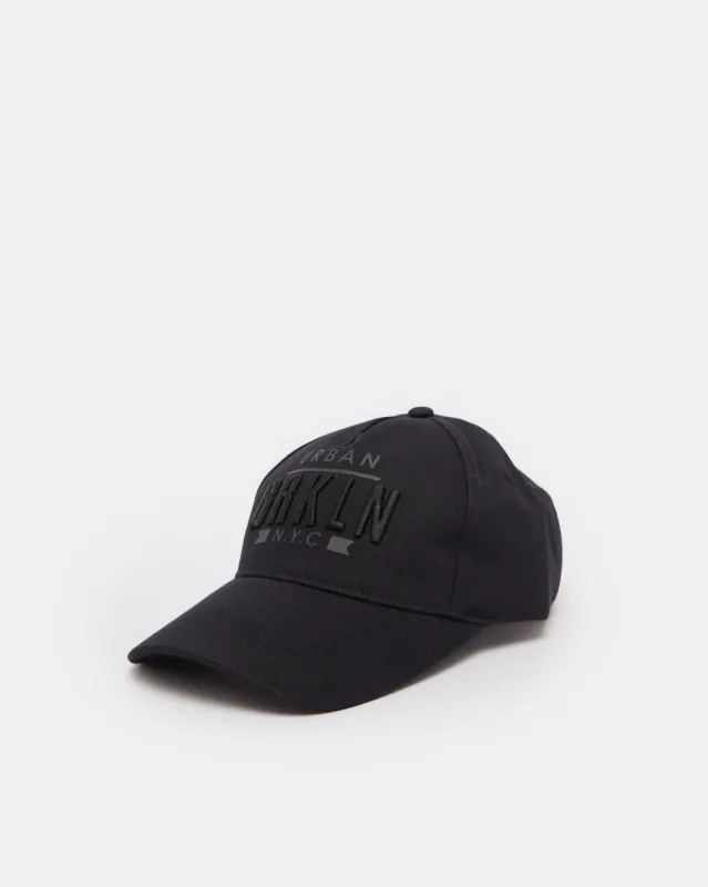 Men Black Embroidered Cap sold by Redtag