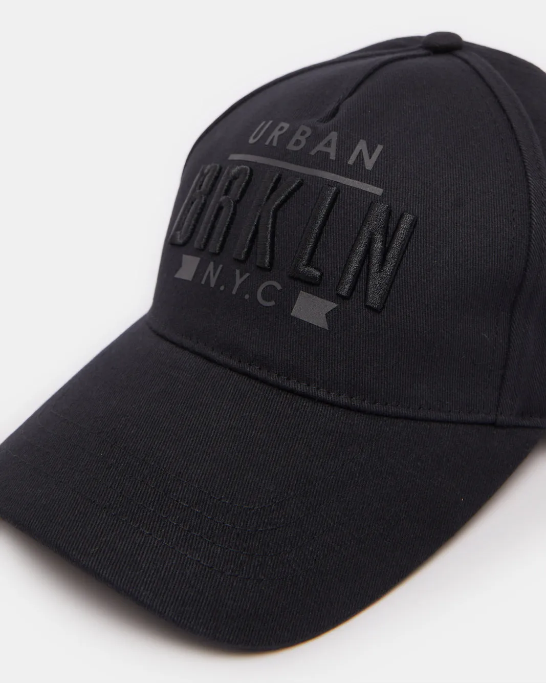 Men Black Embroidered Cap sold by Redtag product image thumbnail 2