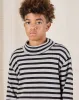 Senior Boys Black And Grey Striped T-Shirt sold by Redtag