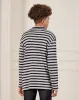Senior Boys Black And Grey Striped T-Shirt sold by Redtag