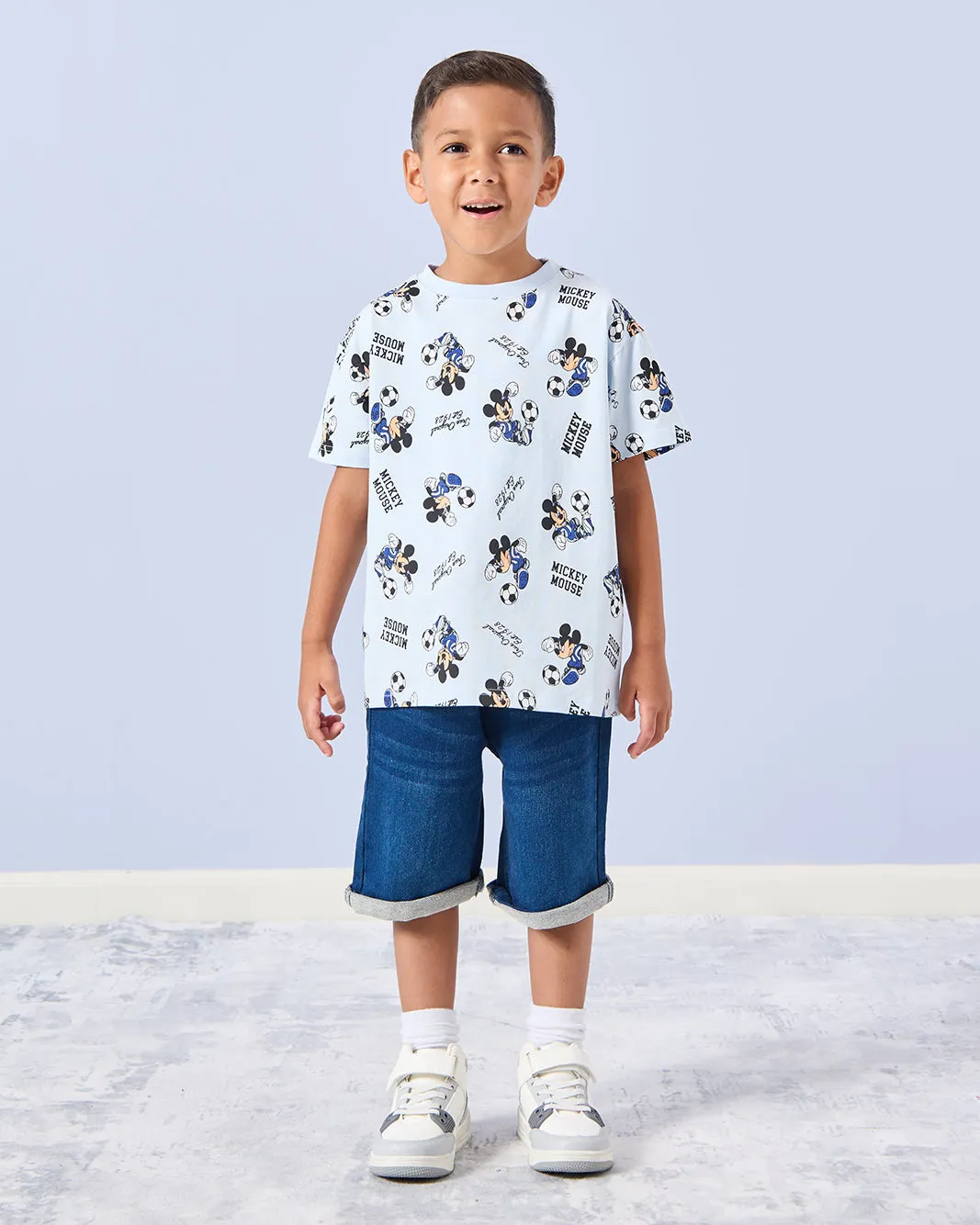 Boys Blue Mickey Mouse T-Shirt sold by Redtag product image thumbnail 2