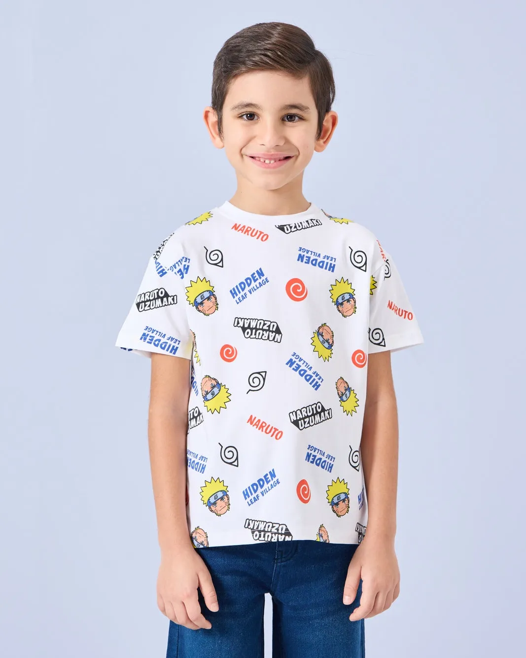 Boys White Printed T-Shirt sold by Redtag