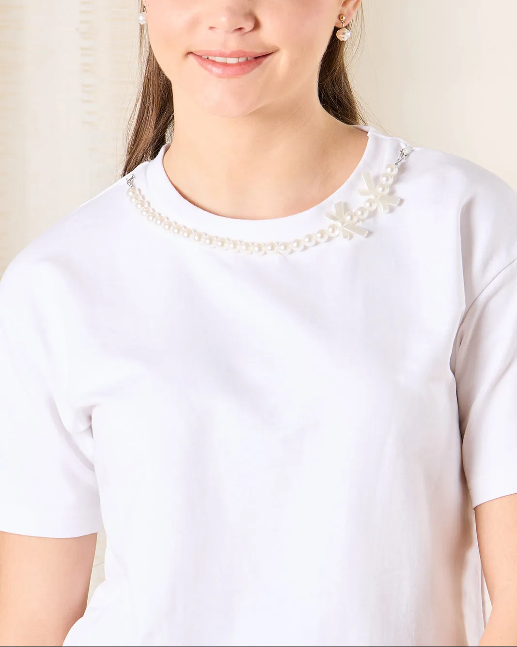 Senior girls White Plain T-shirt sold by Redtag product image thumbnail 4