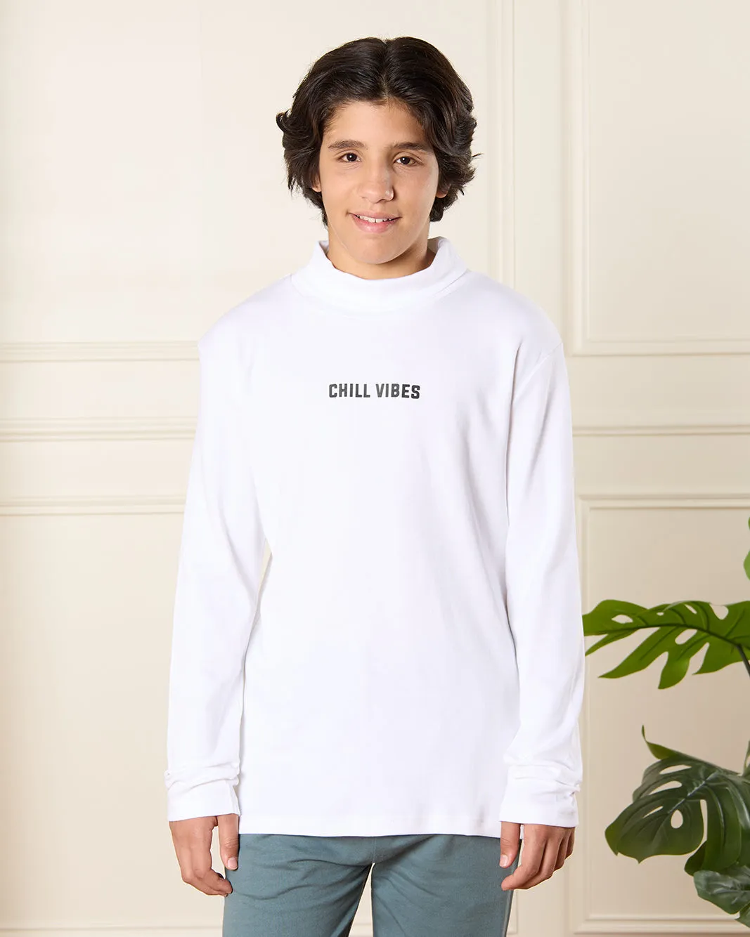 Senior Boys White Printed T-Shirt sold by Redtag