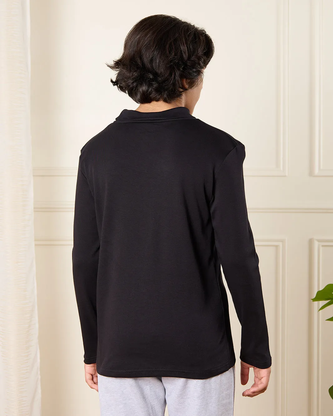 Senior Boys Black Printed T-Shirt sold by Redtag product image thumbnail 3