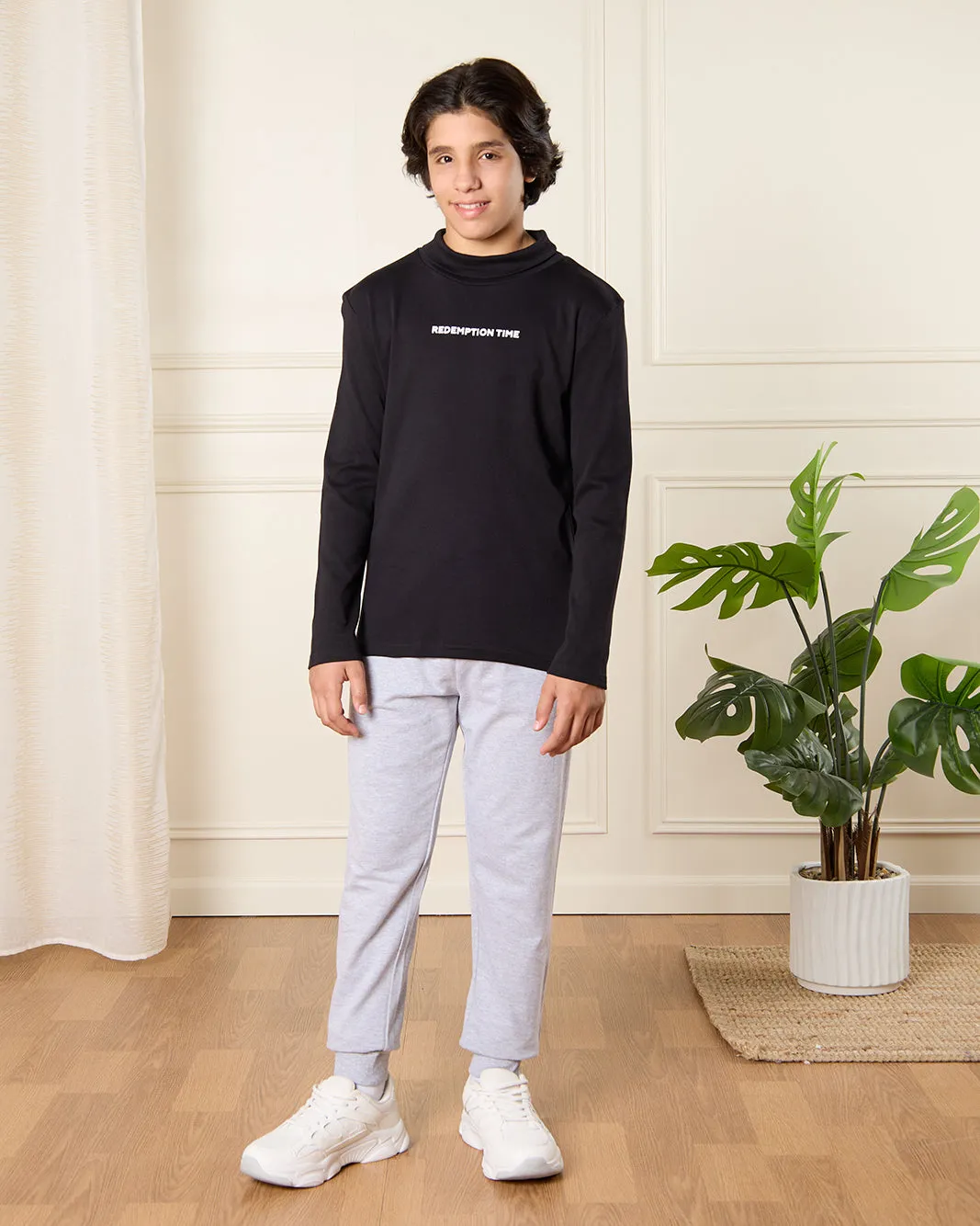 Senior Boys Black Printed T-Shirt sold by Redtag product image thumbnail 2