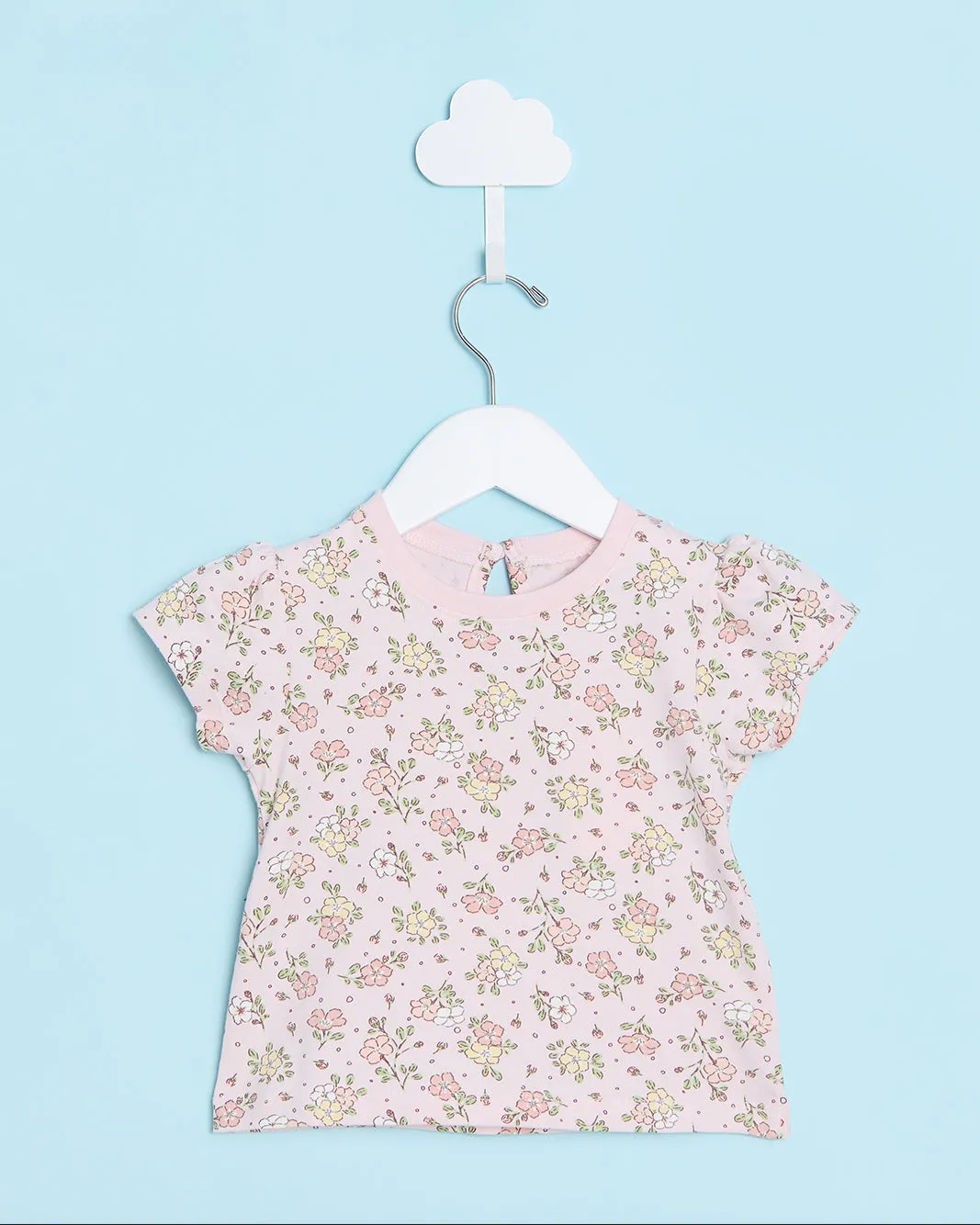 Infant Girls Pink All Over Print T-Shirt sold by Redtag