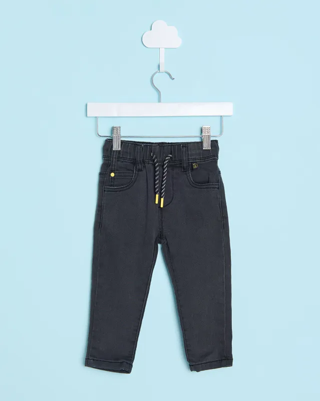 Infant Boys Black Denim Pull On Jeans sold by Redtag