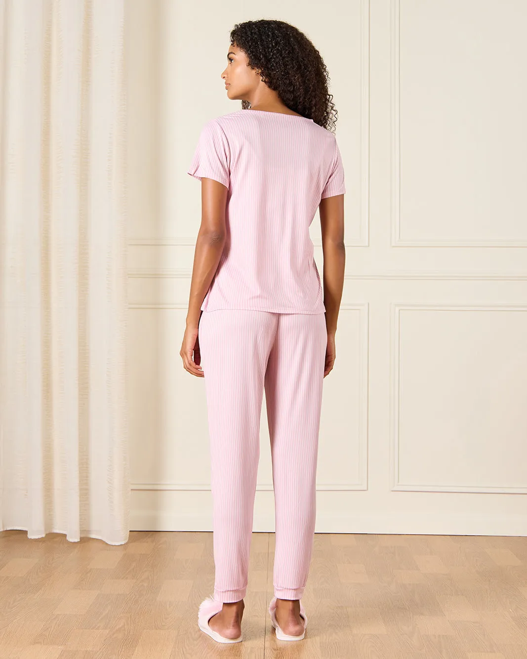 Women Pink All Over Printed Pyjama Set (2 Piece) sold by Redtag product image thumbnail 4