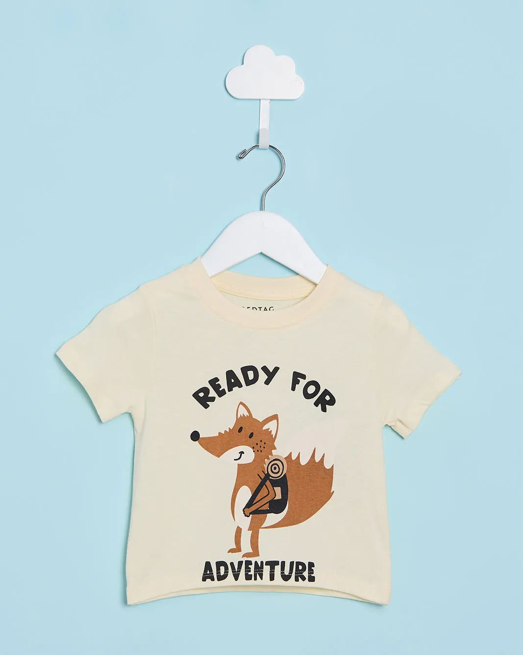 Infant Boys Cream Printed T-Shirt sold by Redtag