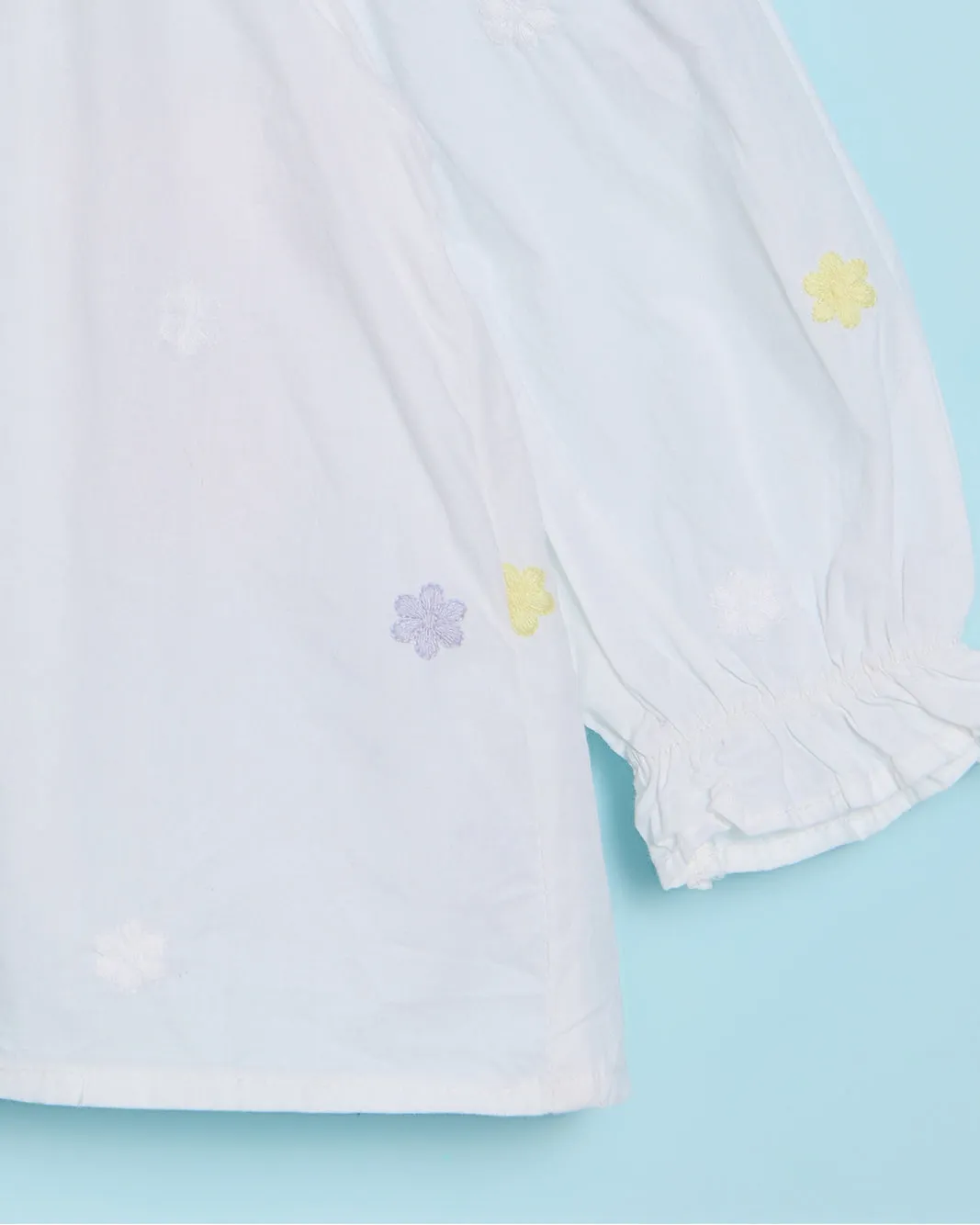 Infant Girls White Embroidered Blouse sold by Redtag product image thumbnail 4