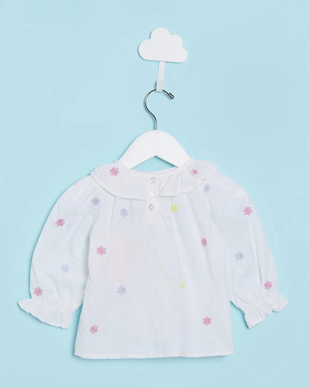 Infant Girls White Embroidered Blouse sold by Redtag product image thumbnail 3