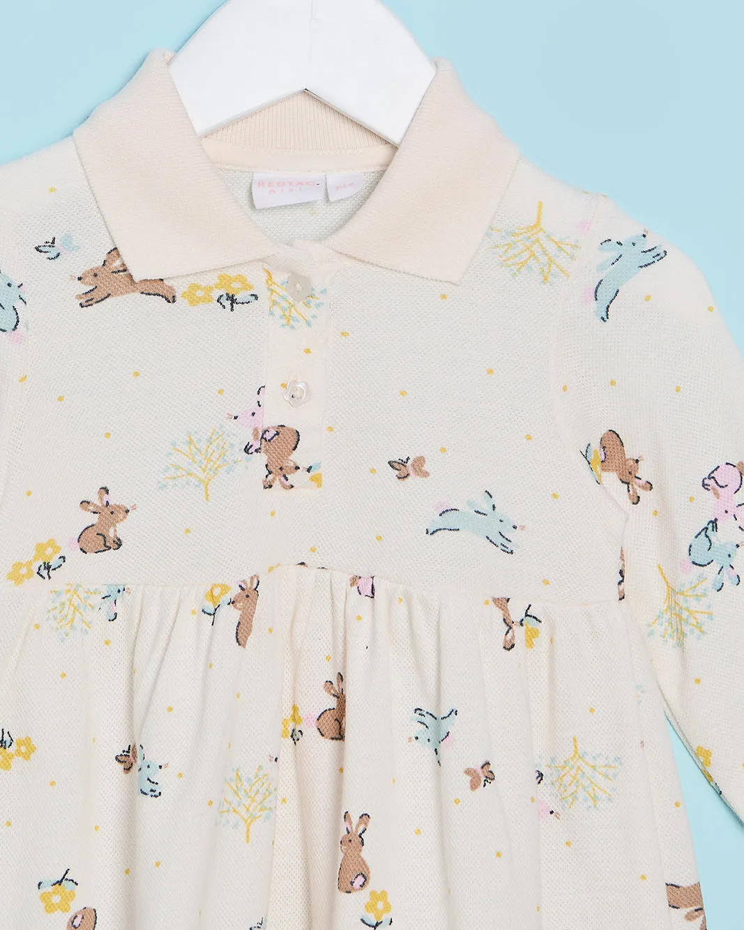 Infant Girls Apricot Printed Collared Dress sold by Redtag product image thumbnail 2