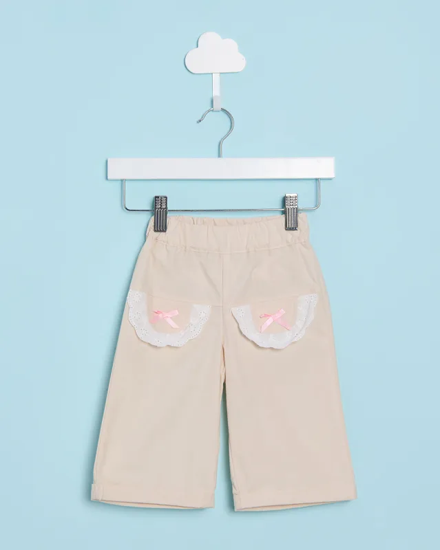 Infant Girls Beige Embellsihed Trousers sold by Redtag