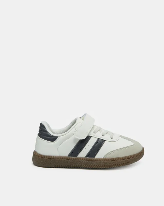 Men White Stripped Sneakers sold by Redtag