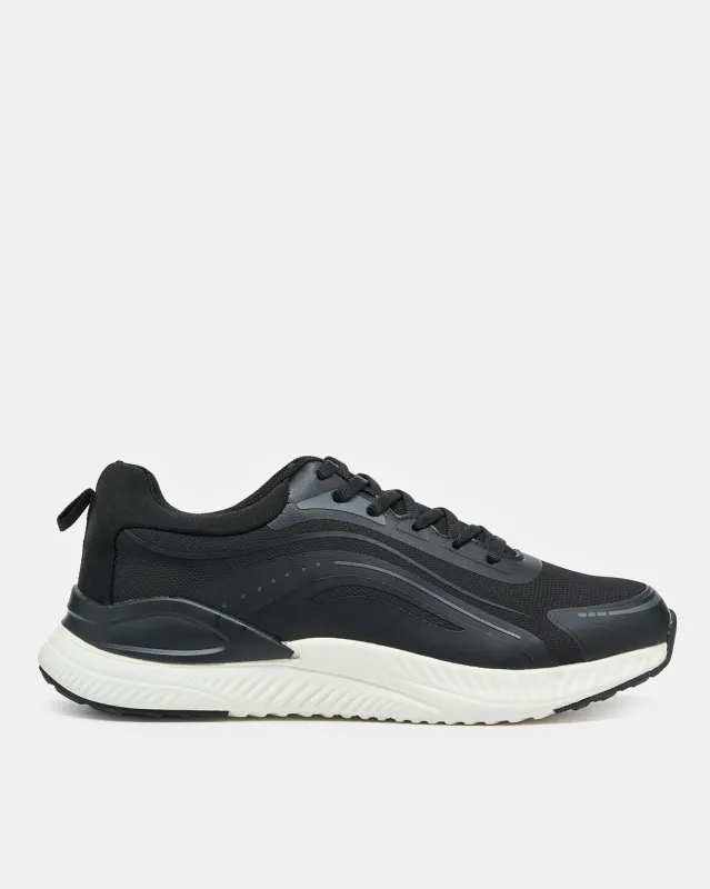 Men Black Rubber Element Sneakers sold by Redtag