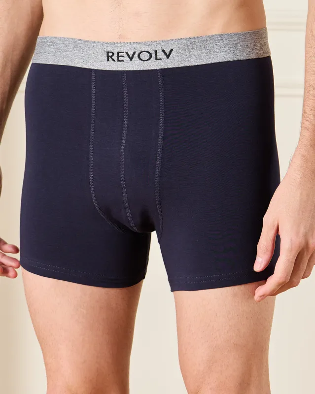 Men Navy And Grey Hipster Brief Set (Pack of 2) sold by Redtag