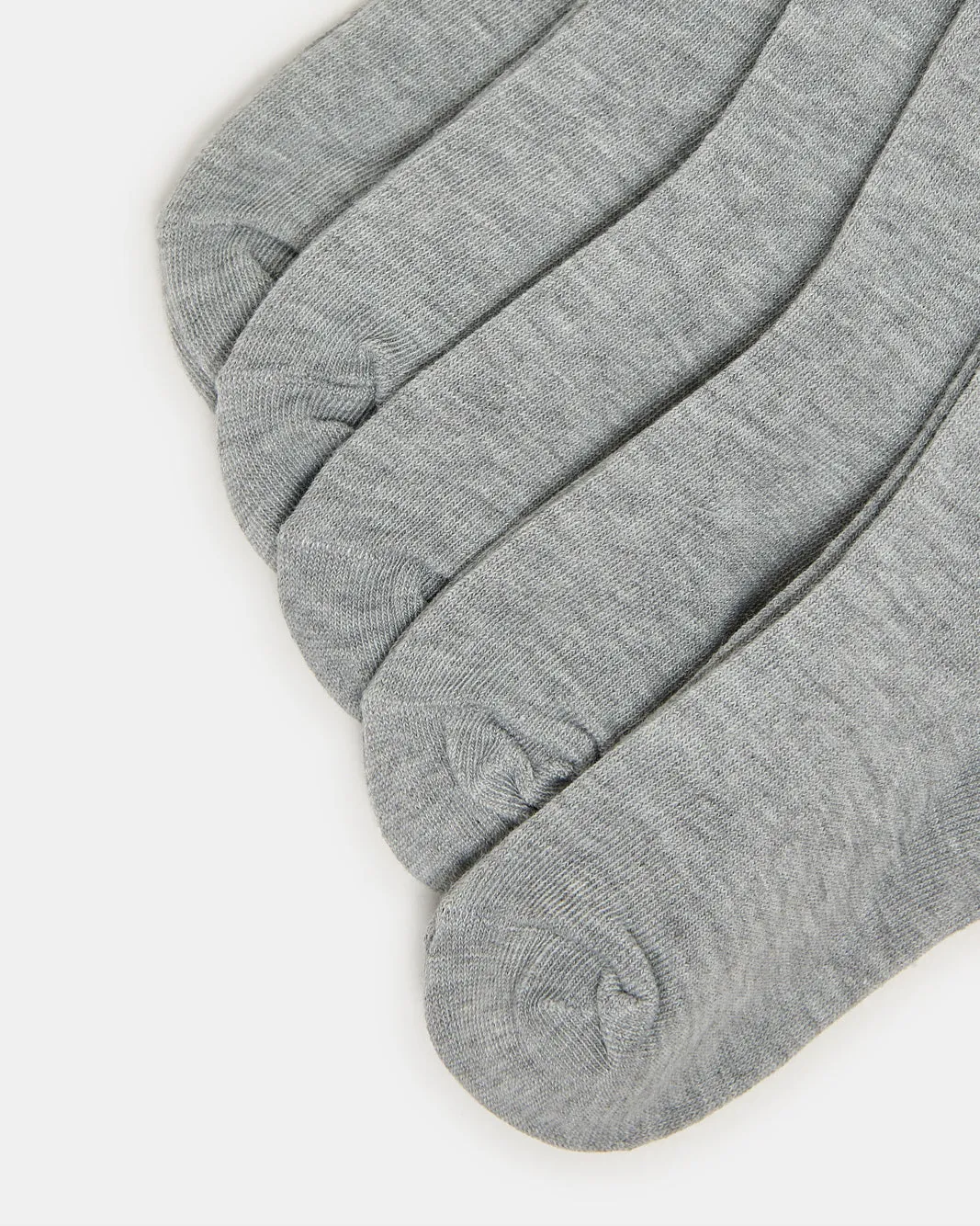 Girls Grey Crew Ankle Socks With Scallop Edge Welt(5 Pairs) sold by Redtag product image thumbnail 3