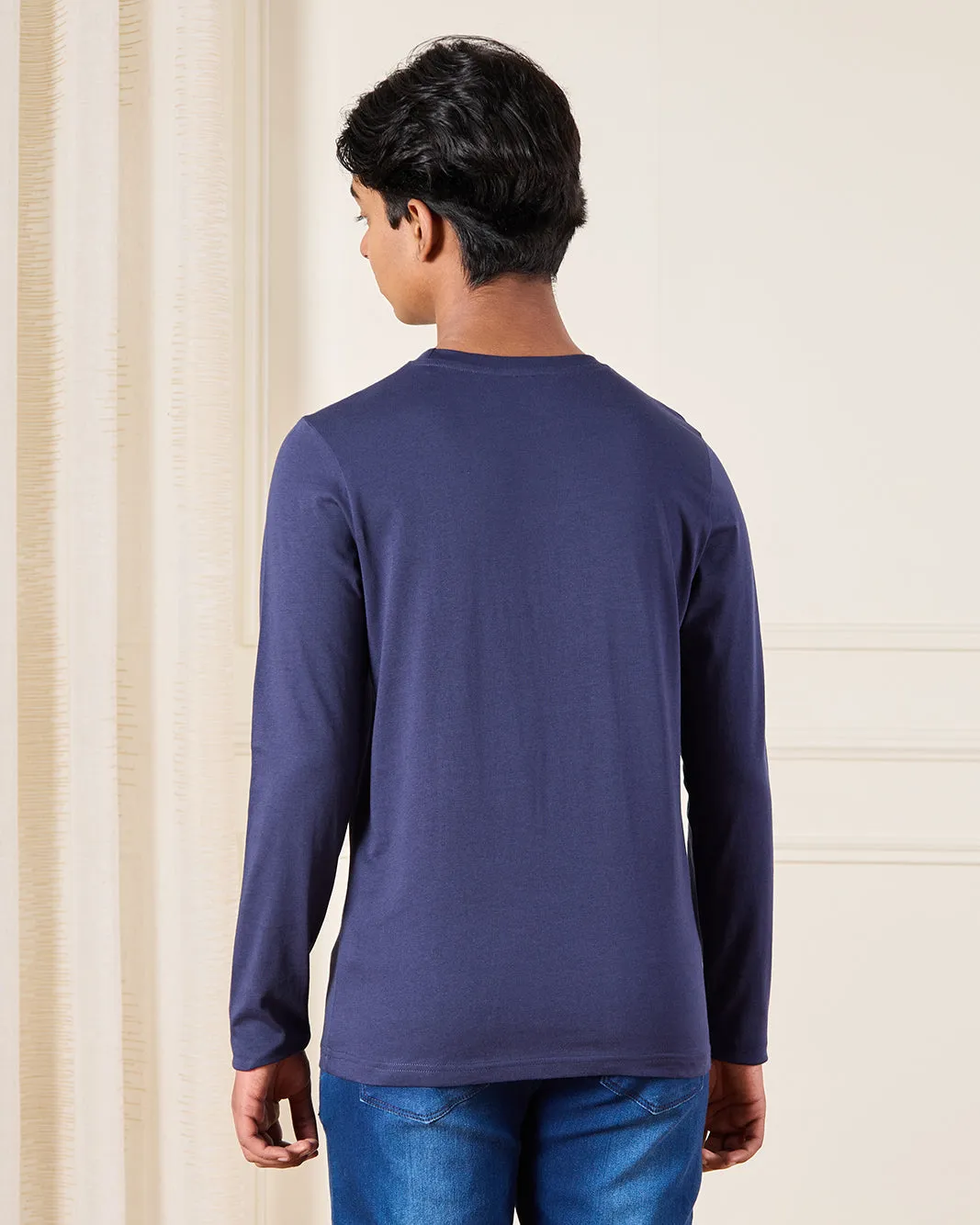 Senior Boys Navy Soldier Long Sleeve Graphic T-Shirt sold by Redtag product image thumbnail 3