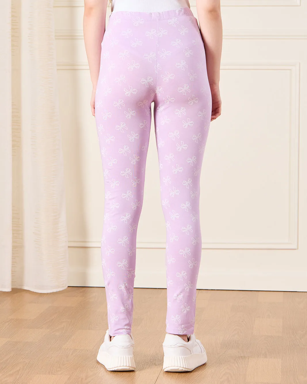 Girls Pink Printed Basic Leggings sold by Redtag product image thumbnail 3