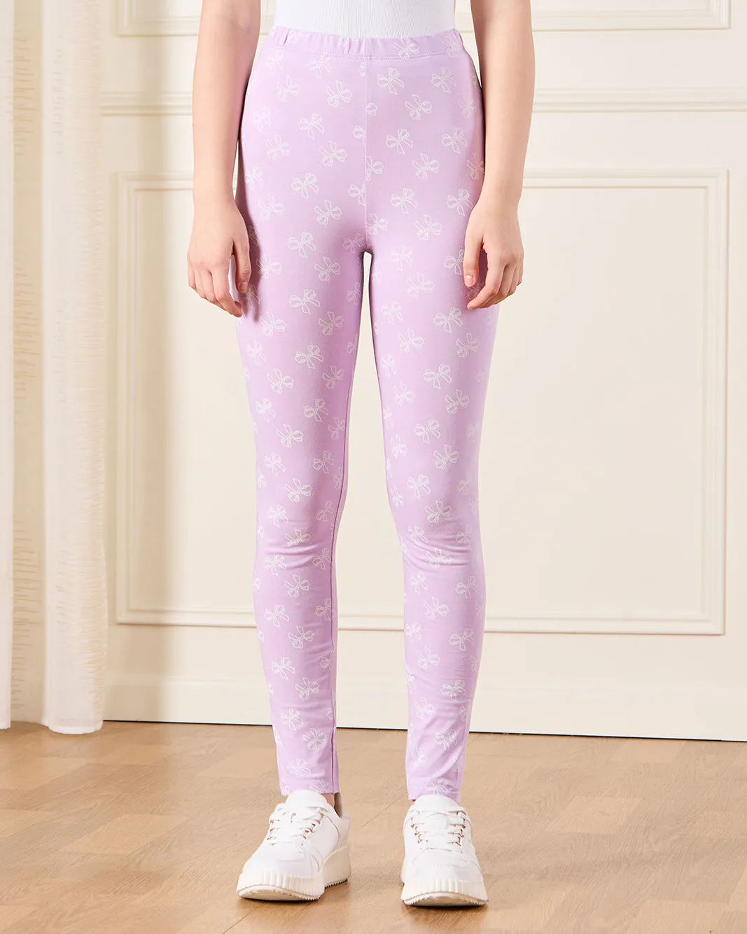 Girls Pink Printed Basic Leggings sold by Redtag