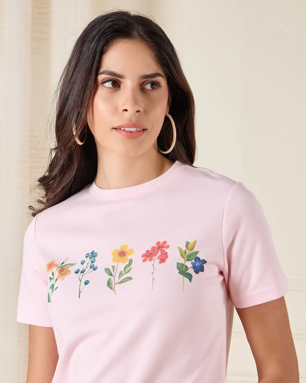 Women Pink Printed T-Shirt sold by Redtag product image thumbnail 4