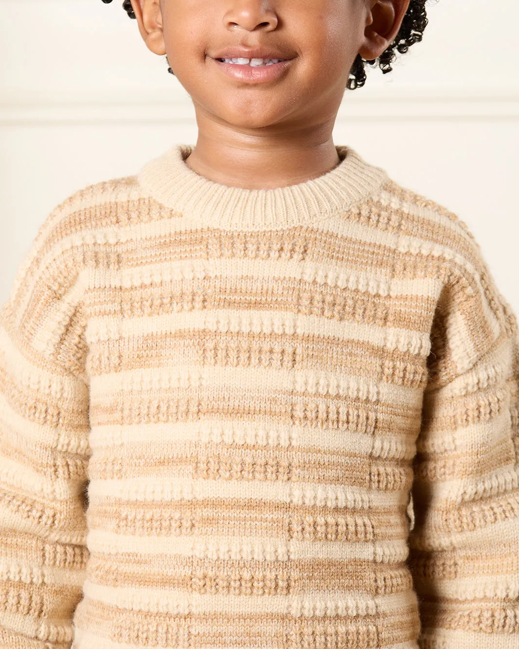 Boys Brown Striped Jumper sold by Redtag product image thumbnail 4